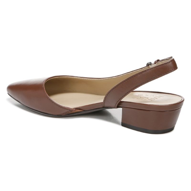 Naturalizer Women's Banks Pointed Toe Flat - Cocoa Leather