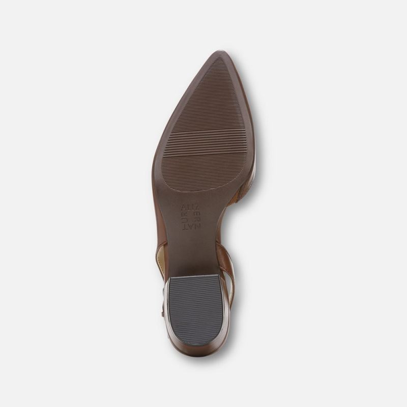 Naturalizer Women's Banks Pointed Toe Flat - Cocoa Leather