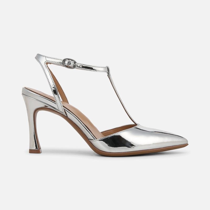 Naturalizer Women's Astrid Pump - Silver Faux Leather
