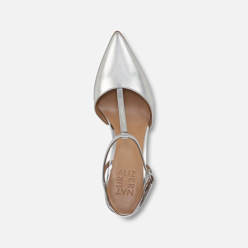 Naturalizer Women's Astrid Pump - Silver Faux Leather