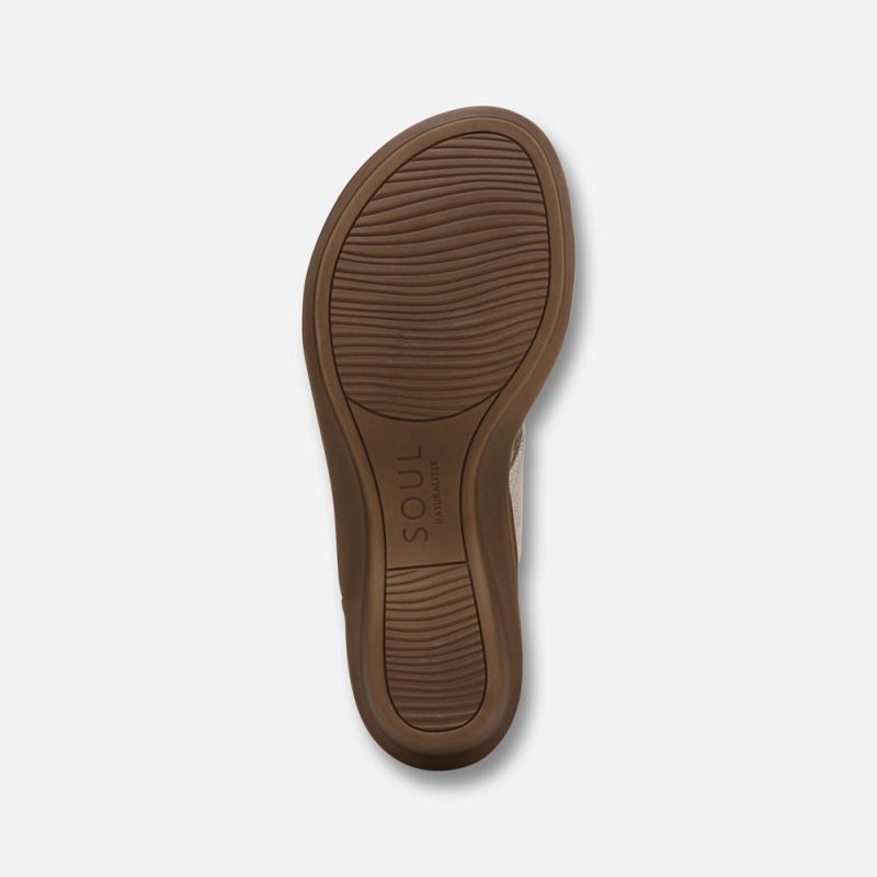 Naturalizer Women's Soul Shakina Sandal - Gold Faux Leather