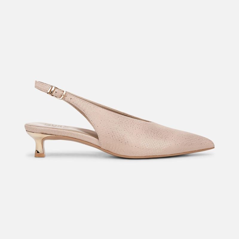 Naturalizer Women's Nicolette Pump - Sand Beige Metallic Leather