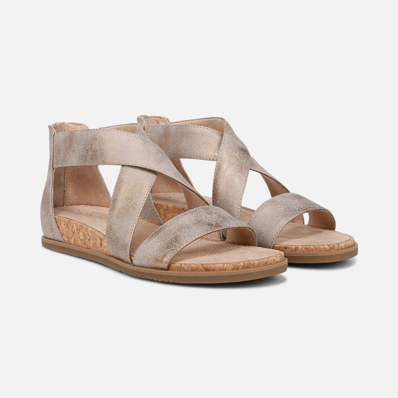 Naturalizer Women's SOUL Cindi Sandal - Gold Metallic Faux Leather
