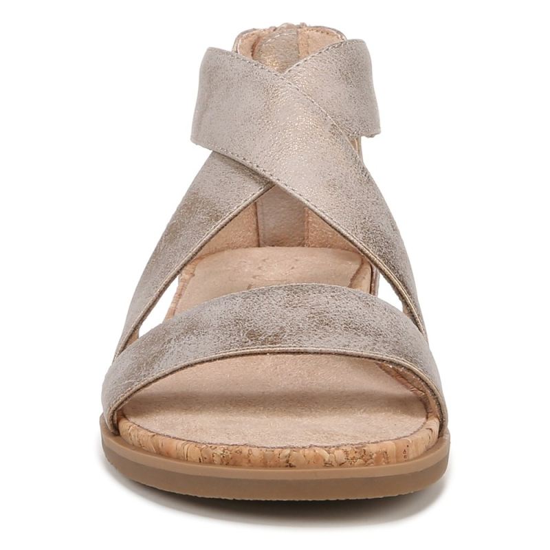 Naturalizer Women's SOUL Cindi Sandal - Gold Metallic Faux Leather