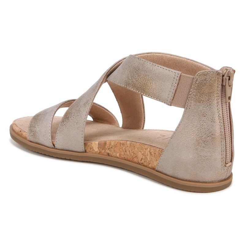 Naturalizer Women's SOUL Cindi Sandal - Gold Metallic Faux Leather