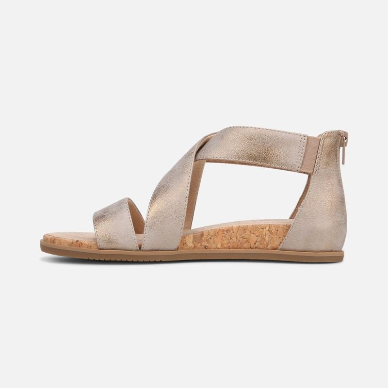 Naturalizer Women's SOUL Cindi Sandal - Gold Metallic Faux Leather