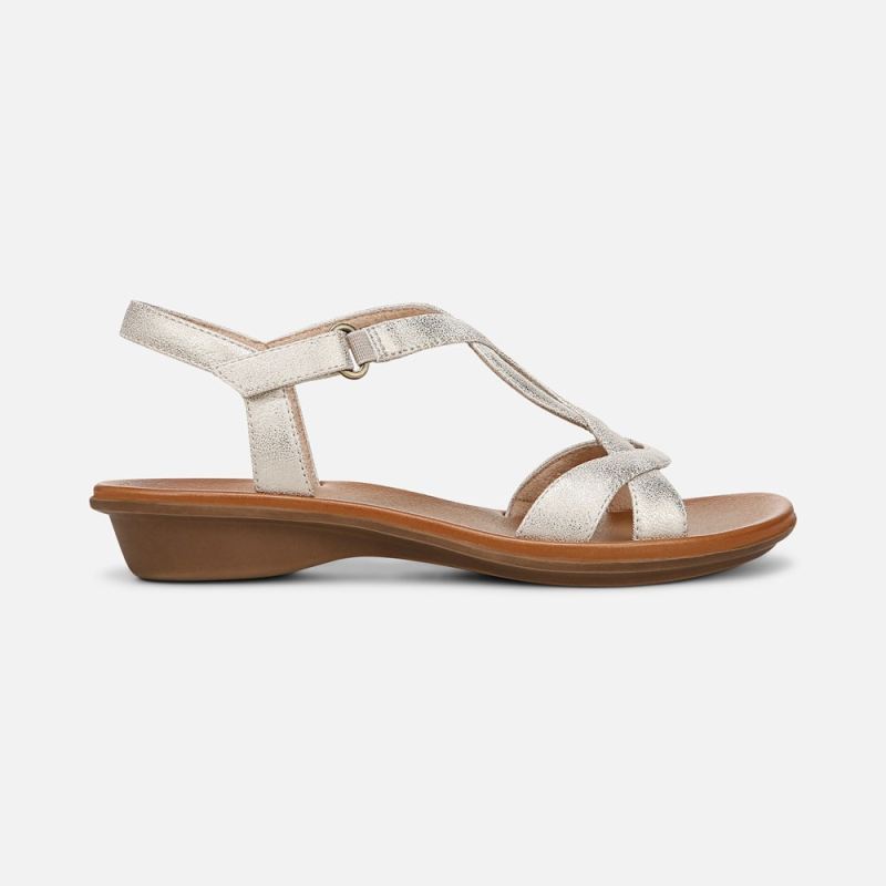 Naturalizer Women's SOUL Solo Sandal - Gold Faux Leather