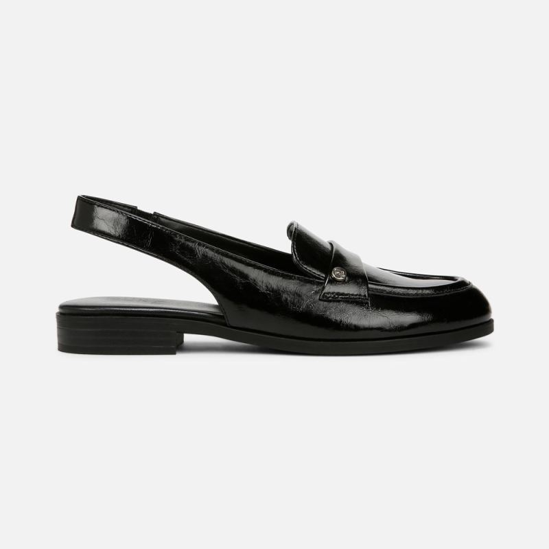 Naturalizer Women's Milo Sling Loafer - Black Faux Leather