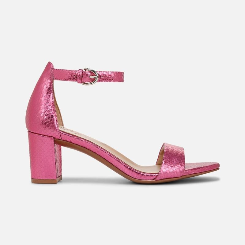 Naturalizer Women's Limited Edition Vera Dress Sandal - Pink Metallic Snake Print Leather