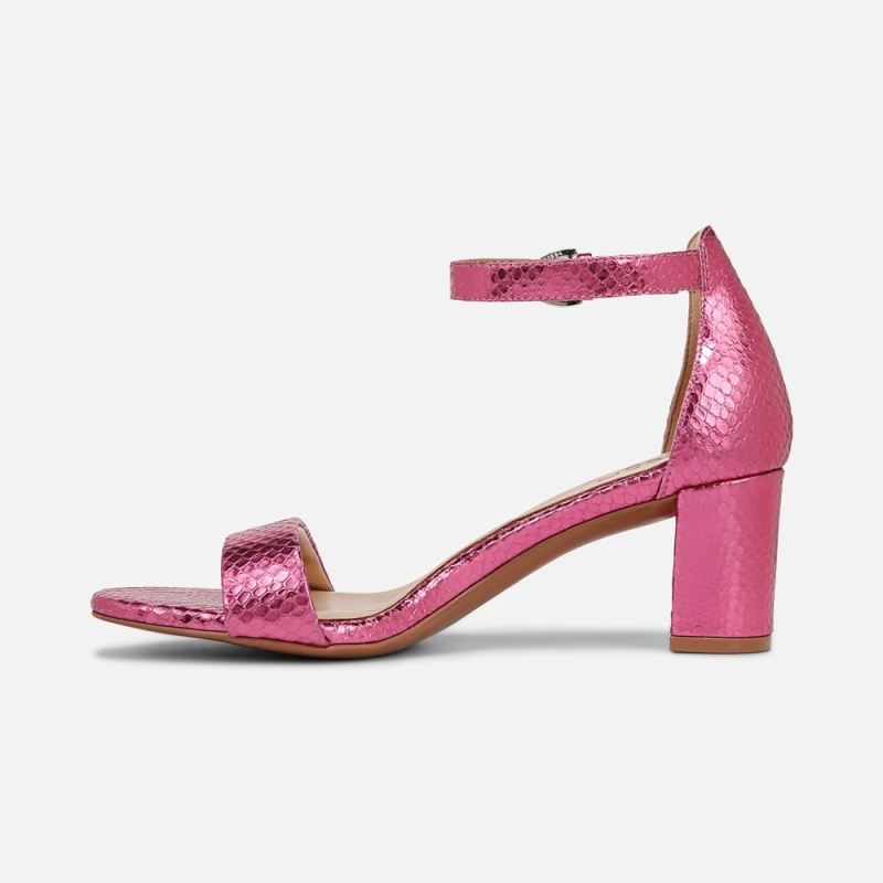 Naturalizer Women's Limited Edition Vera Dress Sandal - Pink Metallic Snake Print Leather