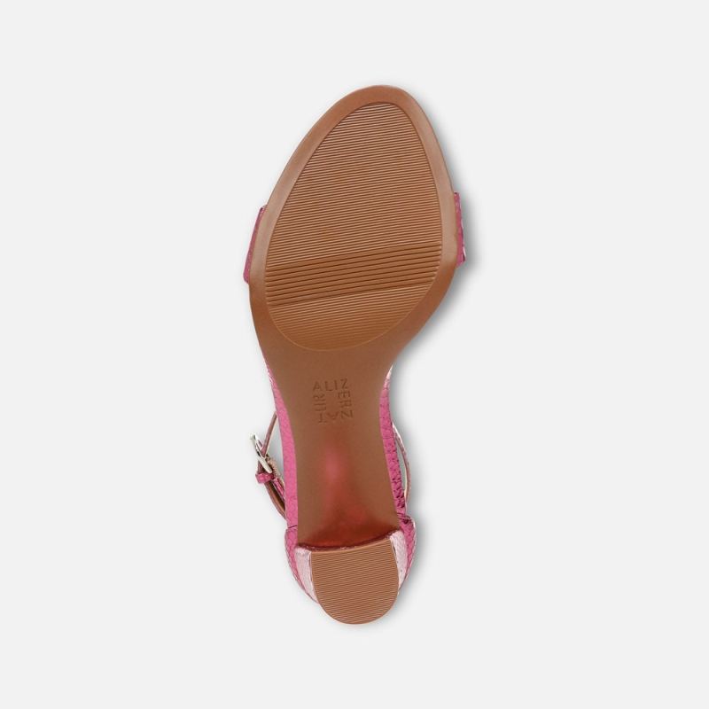 Naturalizer Women's Limited Edition Vera Dress Sandal - Pink Metallic Snake Print Leather
