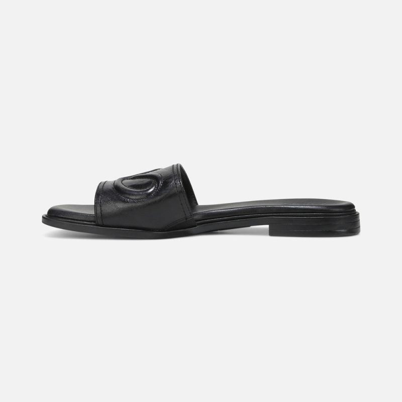 Naturalizer Women's Genevieve Slide Sandal - Black Leather