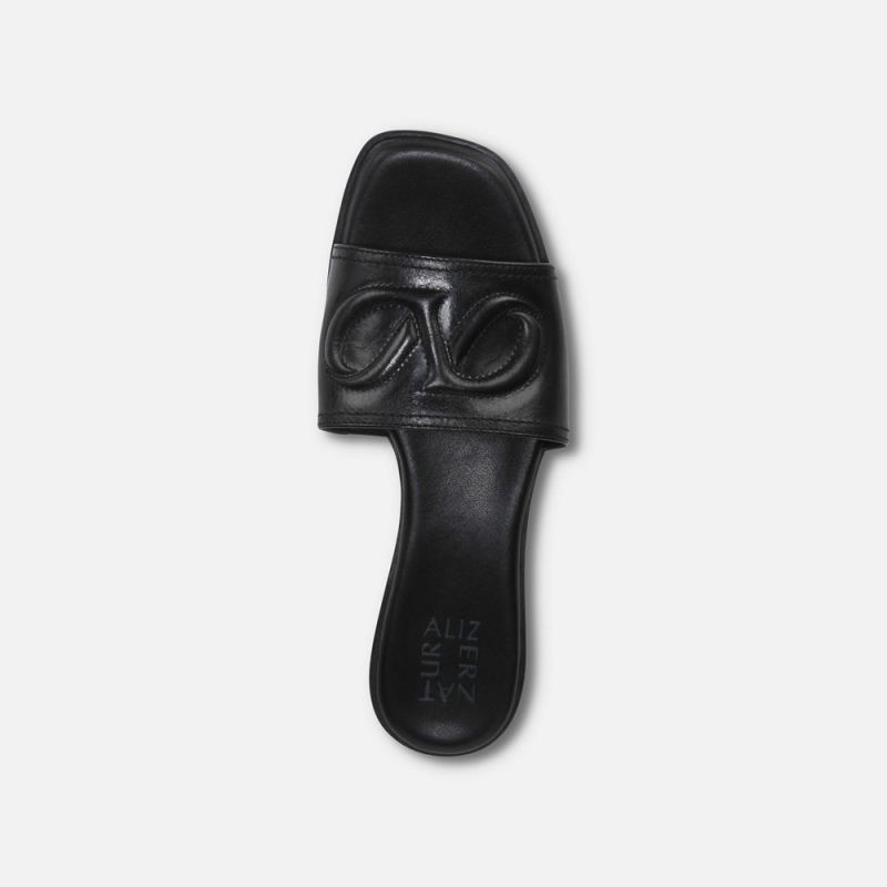 Naturalizer Women's Genevieve Slide Sandal - Black Leather