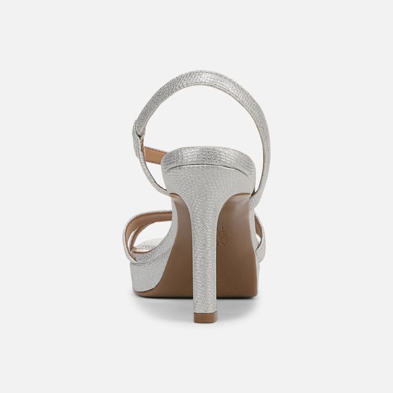 Naturalizer Women's Abby Dress Sandal - Silver Faux Leather