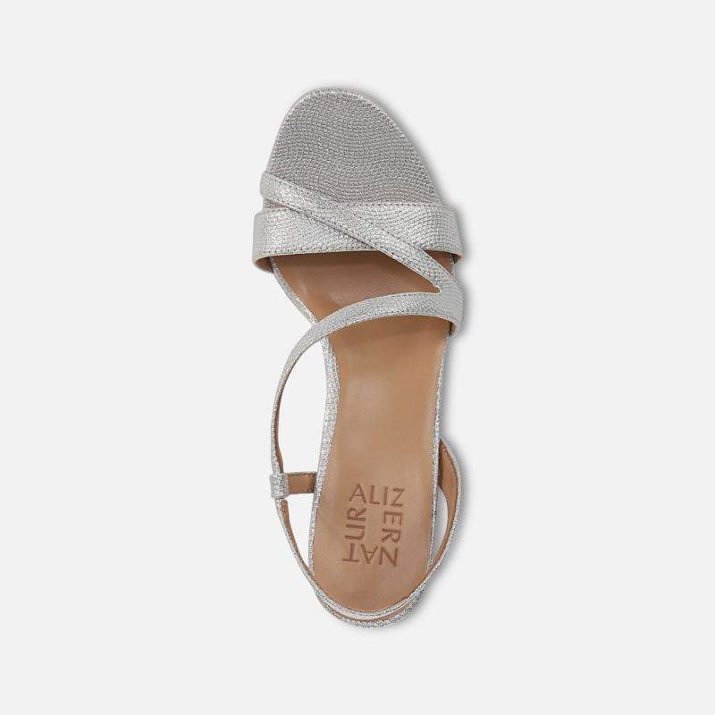 Naturalizer Women's Abby Dress Sandal - Silver Faux Leather