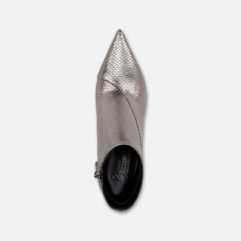 Naturalizer Women's 27 EDIT Esme Bootie - Silver Leather