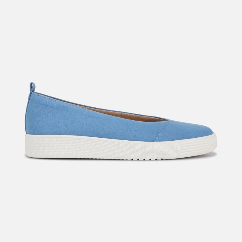 Naturalizer Women's SOUL Neela Slip On - Linen Blue Microsuede Fabric