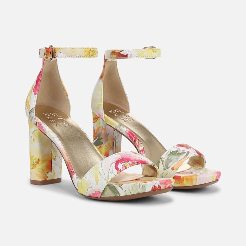 Naturalizer Women's Joy Dress Sandal - Sunlight Yellow Floral Leather