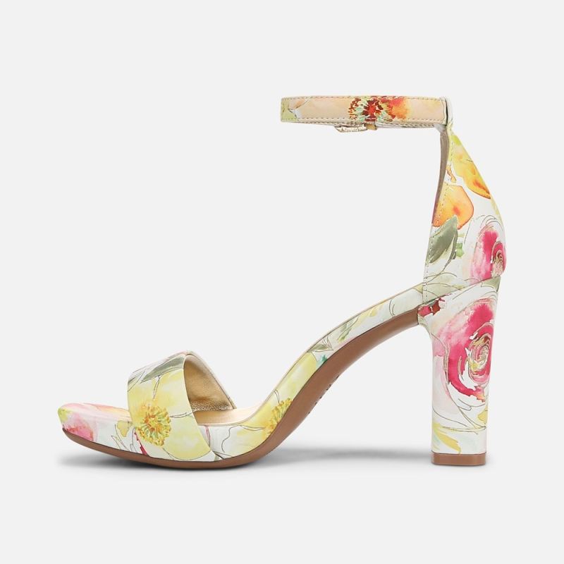 Naturalizer Women's Joy Dress Sandal - Sunlight Yellow Floral Leather