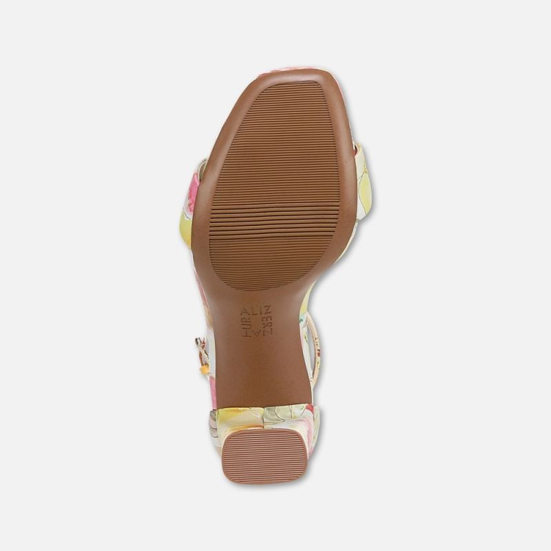 Naturalizer Women's Joy Dress Sandal - Sunlight Yellow Floral Leather