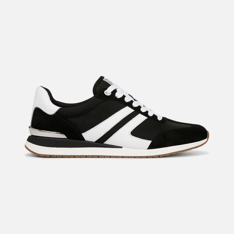 Naturalizer Women's Lorena Lace Up Sneaker - Black Fabric \u0026 Suede