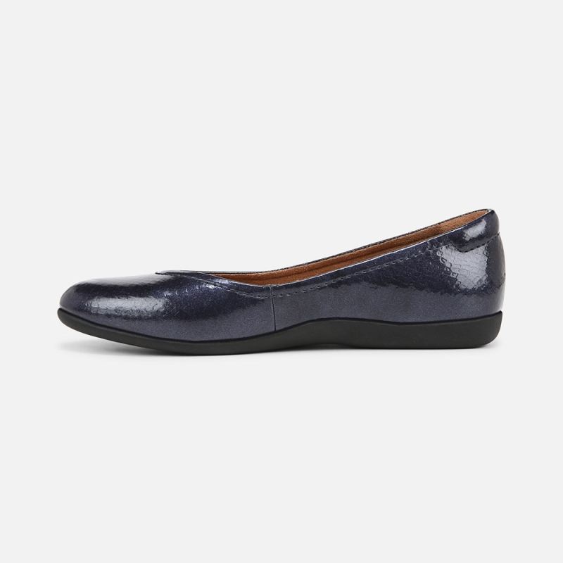 Naturalizer Women's Vivienne Flat - Midnight Blue Faux Leather