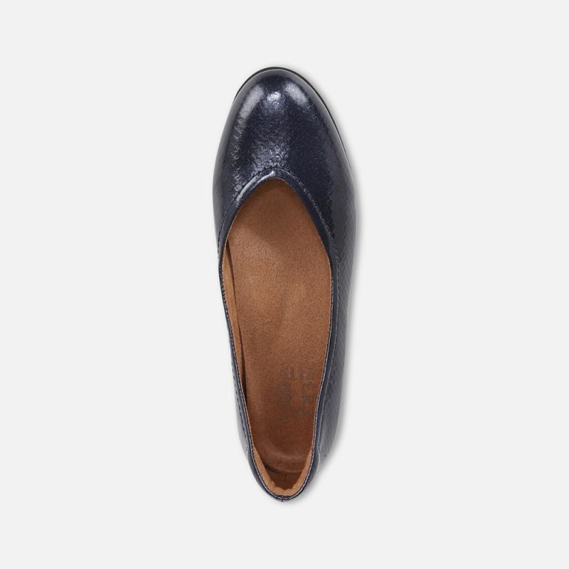 Naturalizer Women's Vivienne Flat - Midnight Blue Faux Leather