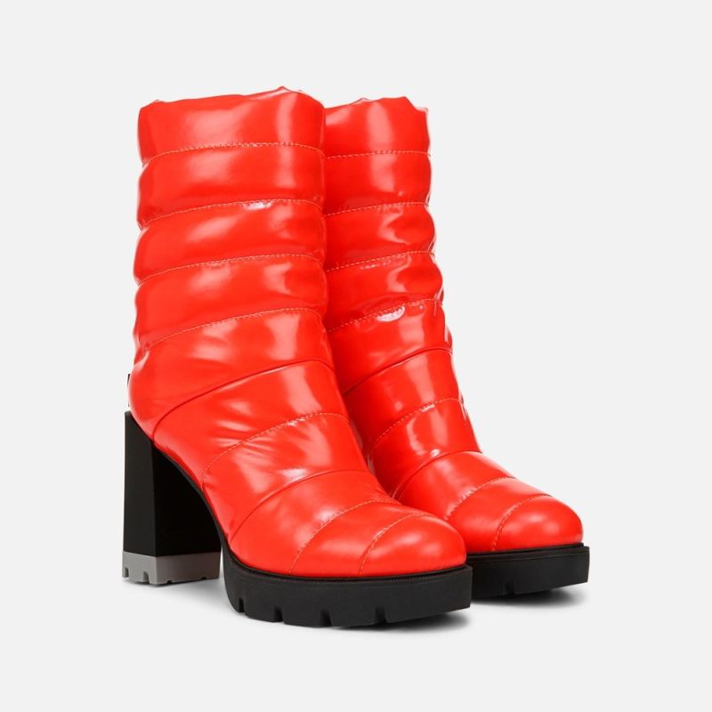 Naturalizer Women's Think Royln Crosswalk Water Repellent Bootie - Poppy Patent Shine Nylon