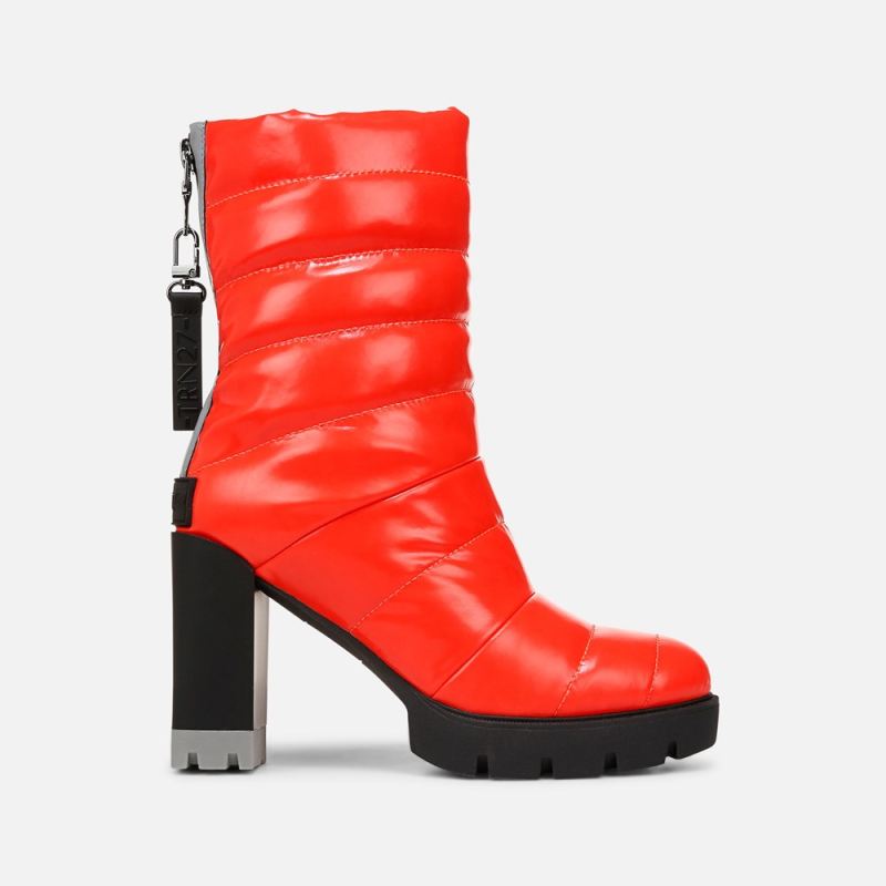Naturalizer Women's Think Royln Crosswalk Water Repellent Bootie - Poppy Patent Shine Nylon