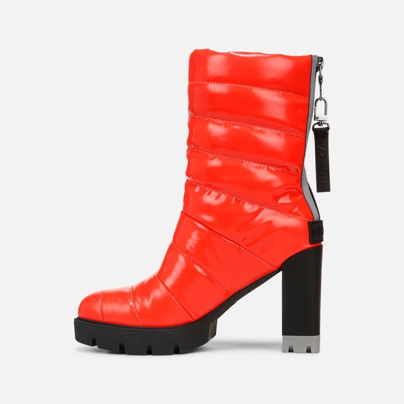 Naturalizer Women's Think Royln Crosswalk Water Repellent Bootie - Poppy Patent Shine Nylon