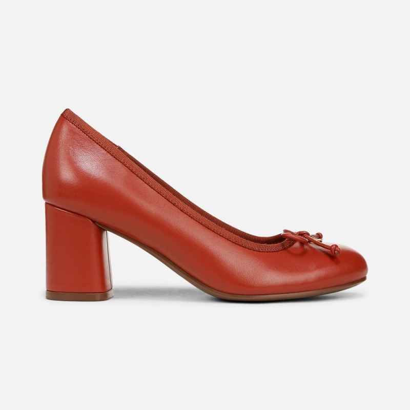 Naturalizer Women's Sienna Block Heel Pump - Tomato Leather