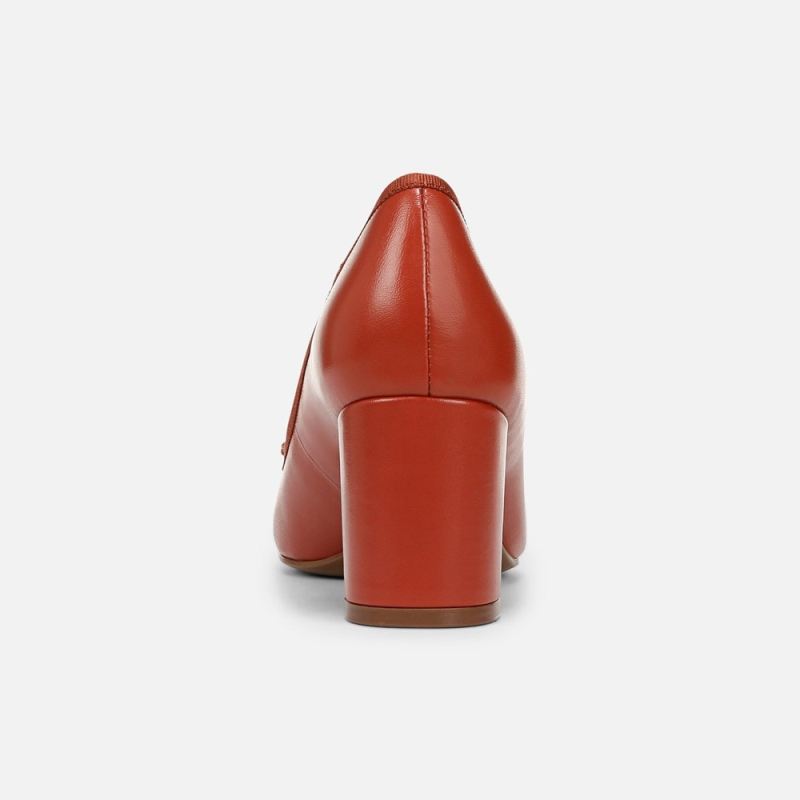 Naturalizer Women's Sienna Block Heel Pump - Tomato Leather