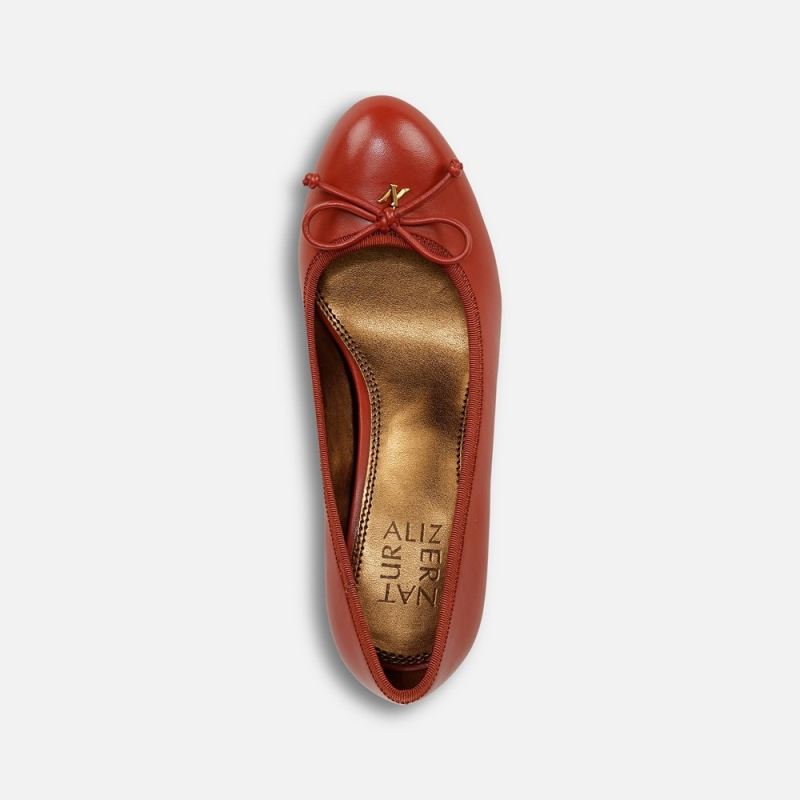 Naturalizer Women's Sienna Block Heel Pump - Tomato Leather