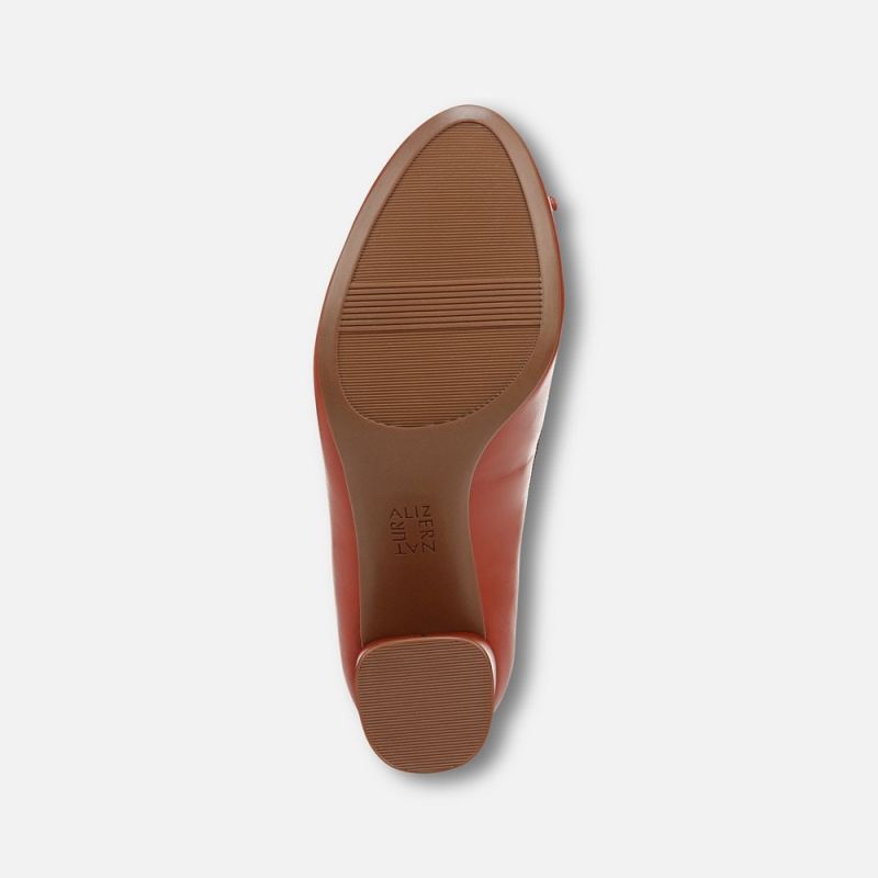 Naturalizer Women's Sienna Block Heel Pump - Tomato Leather