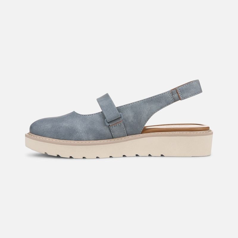 Naturalizer Women's Edison Slingback Mary Jane - Mid Blue Faux Leather