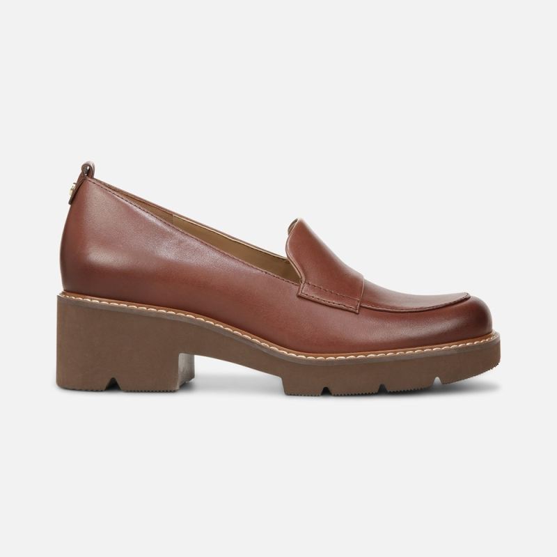 Naturalizer Women's Darry Lug Sole Loafer - Cappuccino Brown Leather