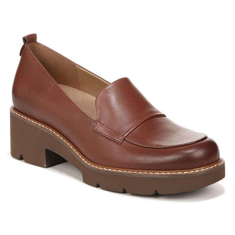 Naturalizer Women's Darry Lug Sole Loafer - Cappuccino Brown Leather