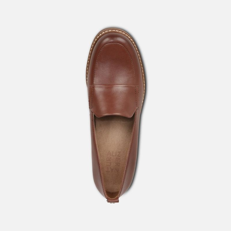 Naturalizer Women's Darry Lug Sole Loafer - Cappuccino Brown Leather