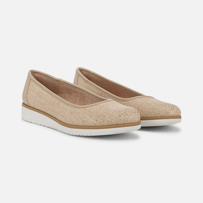 Naturalizer Women's SOUL Idea Ballet Flat - Coastal Tan Fabric