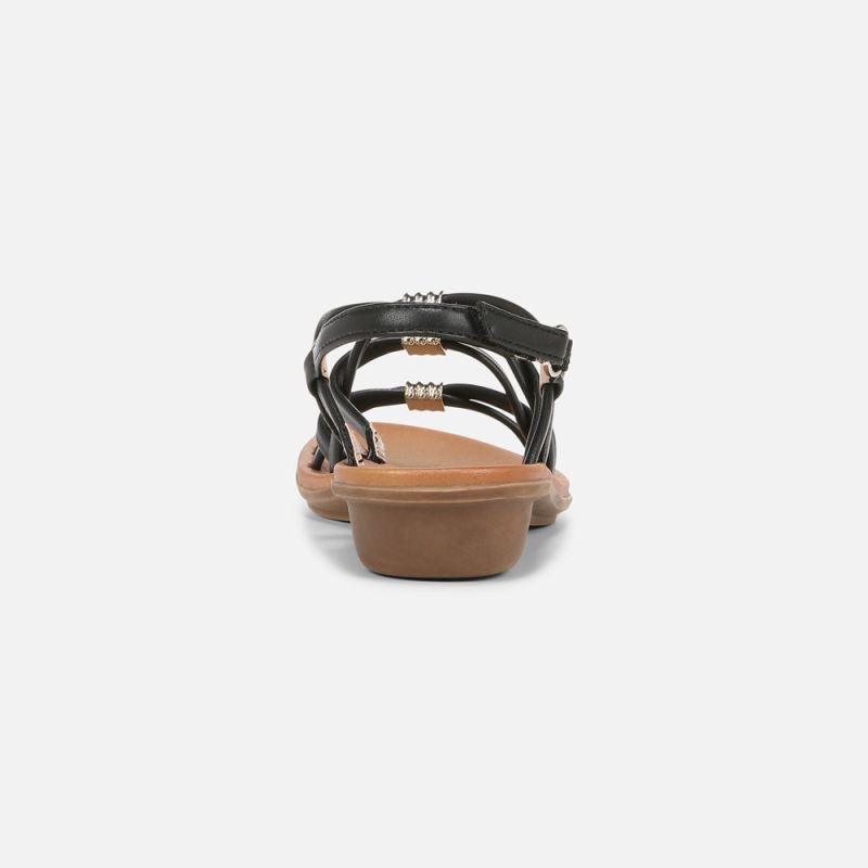 Naturalizer Women's SOUL Sierra Strappy Sandal - Black Smooth