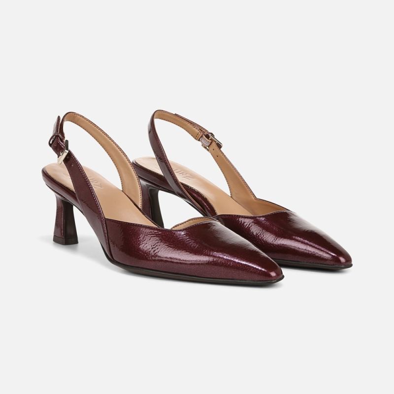 Naturalizer Women's Dalary Slingback Pump - Cranberry Patent Faux Leather