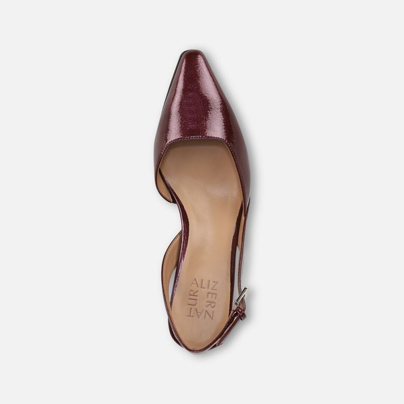 Naturalizer Women's Dalary Slingback Pump - Cranberry Patent Faux Leather