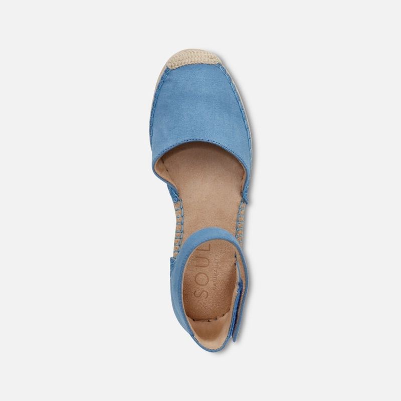Naturalizer Women's SOUL Wren Espadrille - Linen Blue Fabric