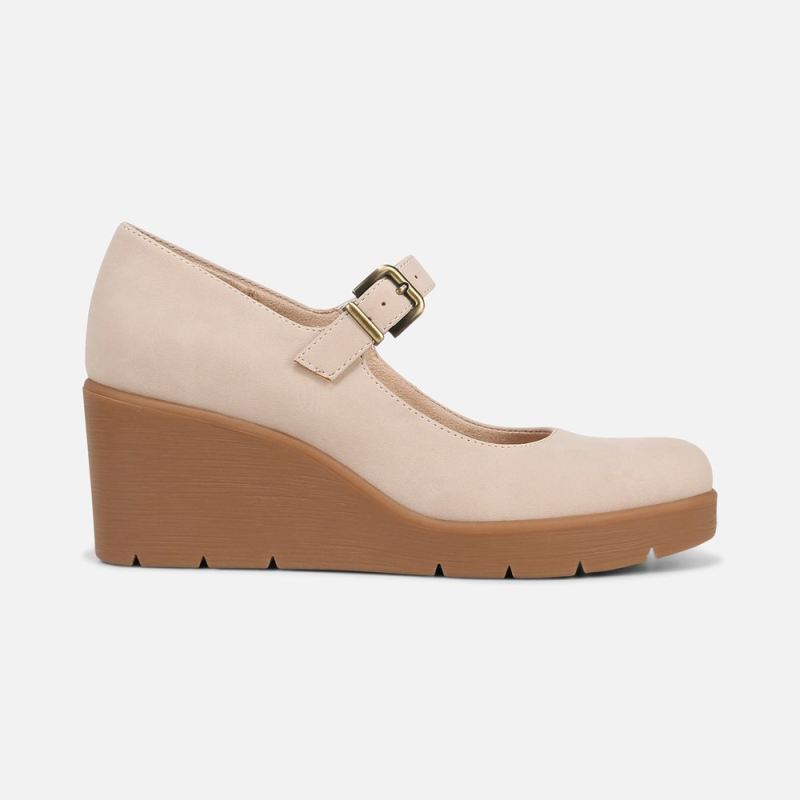 Naturalizer Women's SOUL Adore Mary Jane Wedge - Porcelain