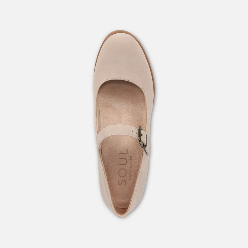 Naturalizer Women's SOUL Adore Mary Jane Wedge - Porcelain