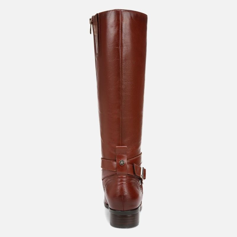 Naturalizer Women's Rena 2 Wide Calf Riding Boot - Deep Saddle Brown Leather