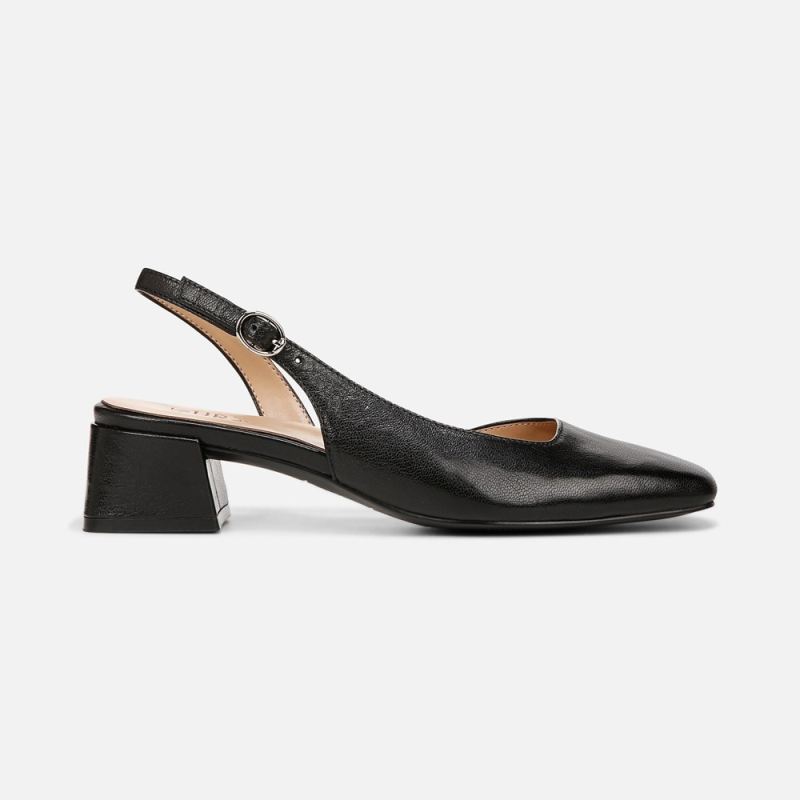 Naturalizer Women's Jayla Slingback Pump - Black Leather
