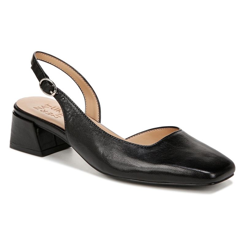 Naturalizer Women's Jayla Slingback Pump - Black Leather