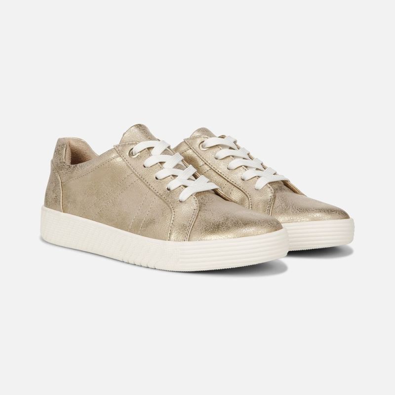 Naturalizer Women's SOUL Neela Sneaker - Gold Synthetic