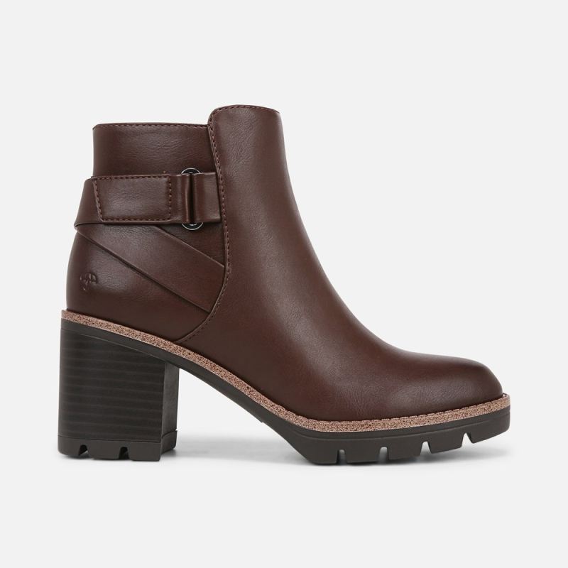 Naturalizer Women's Madalynn Strap Bootie - Chocolate Faux Leather